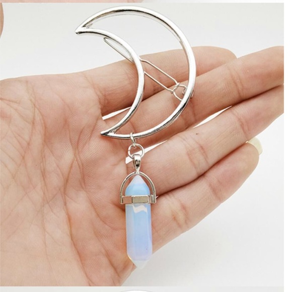 Moon stone hair clip - Picture 2 of 6